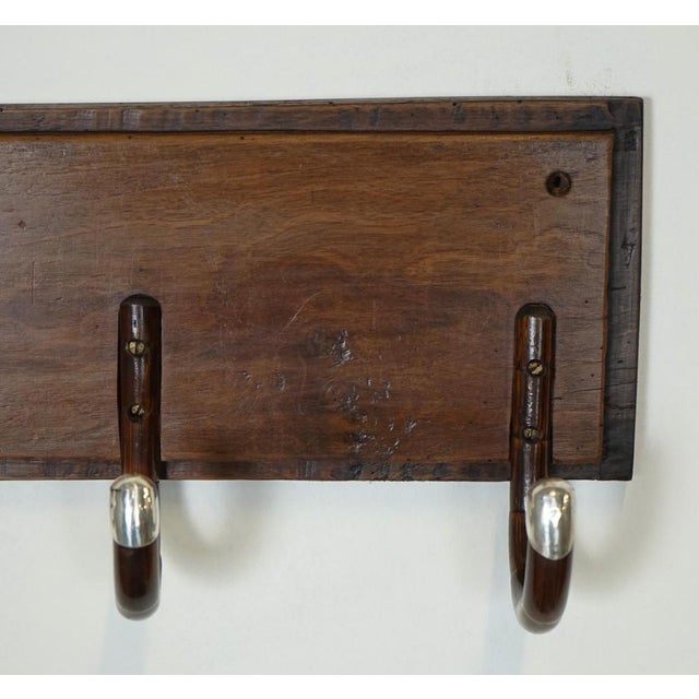 Vintage Art Deco Sterling Siilver Mounted Hat Coat Wall Rack, 1920 For Sale - Image 4 of 15
