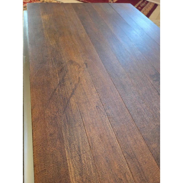 Wood Mid Century Modern Wood and Steel Coffee Table For Sale - Image 7 of 14