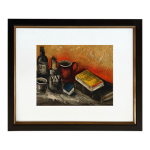 Vlaminck Lithograph 27 Still Life With Whisky Bottle 1958 Framed