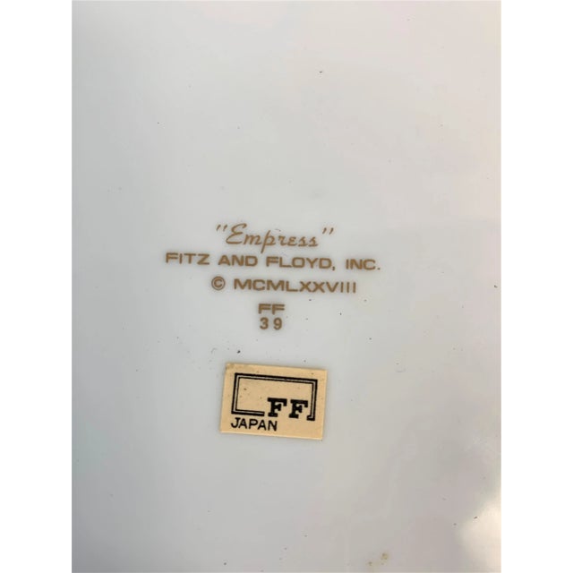 White Vintage Fitz & Floyd Empress Plate For Sale - Image 8 of 9