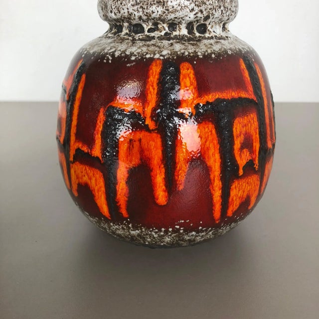 Fat Lava Multi-Color Pottery Vases from Scheurich, Germany, 1970s, Set of 2 For Sale - Image 14 of 18