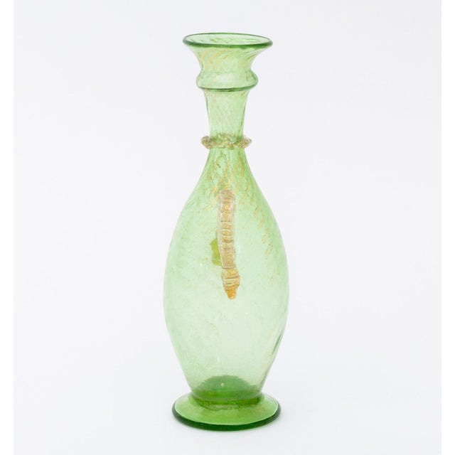 Two Murano Gold-Flecked Glass Vessels For Sale - Image 9 of 14