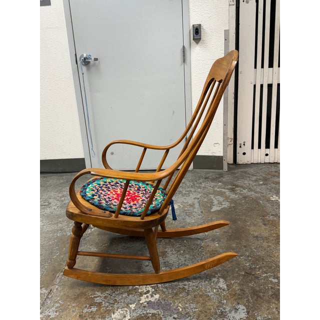 Handcrafted Rocking Chair, Vintage For Sale - Image 4 of 12