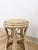 Vintage Lightwash Rattan Stool Woven Wicker Seat Coastal Hollywood Regency For Sale In Tampa - Image 6 of 7