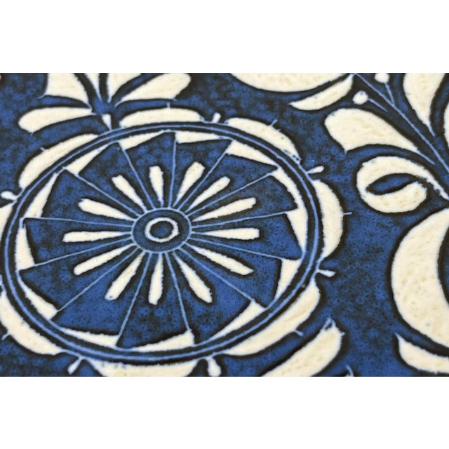 Blue Mid-Century German Studio Pottery Wall Plate from Thoms Keramik, 1960s For Sale - Image 8 of 16