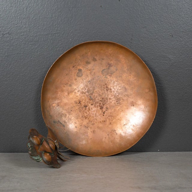 Francisco Rebajes Mid-Century Francisco Rebajes African Ubangi Tribe Copper Dish C.1940-1950 For Sale - Image 4 of 5