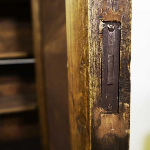 Brown Antique Walnut One-Door Wardrobe with Drawers For Sale - Image 8 of 12