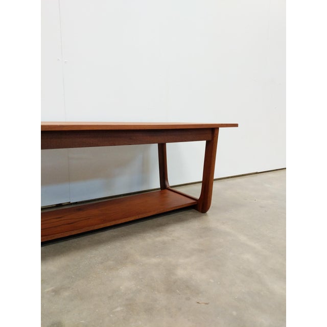 Wood Vintage Mid Century Modern Teak Coffee Table For Sale - Image 7 of 7