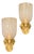 Brass and Glass Murano Wall Sconces, 1990, Set of 2 For Sale