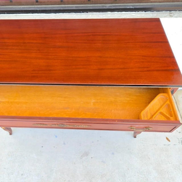 Brown Rway French Empire Commode Dresser Buffet With Glass Top For Sale - Image 8 of 18