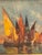 Bronze Venetian Watercolor of Sailing Ships For Sale - Image 8 of 10