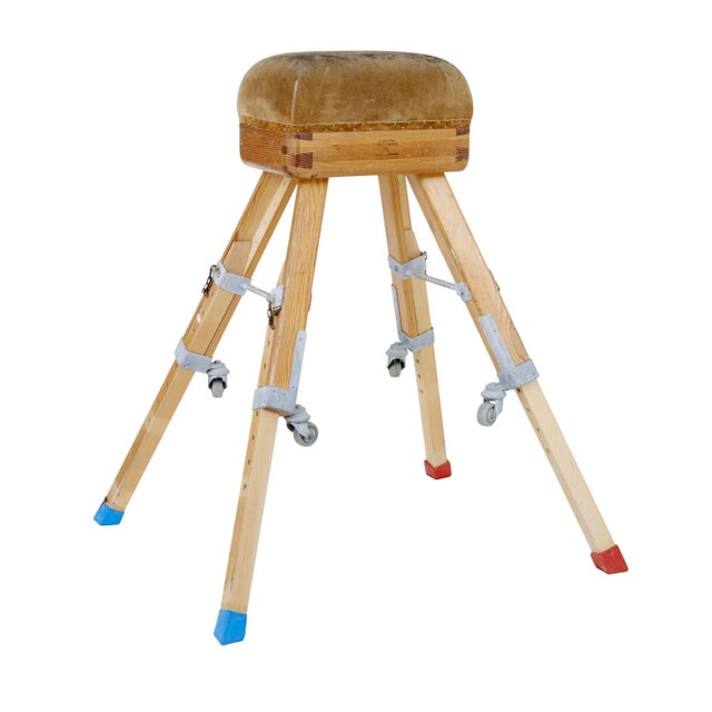 Mid-Century Swedish Pine Gym Horse, 1950s For Sale - Image 9 of 9