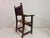 Vintage Spanish Walnut and Leather Armchair, 1950s For Sale - Image 9 of 16