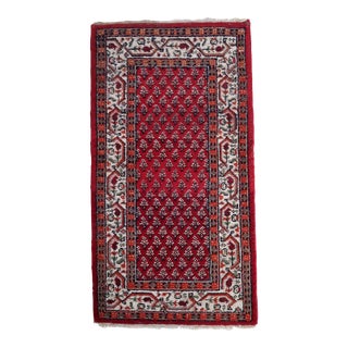 1970s, Handmade Vintage Indian Seraband Rug 2.5' X 4.6' For Sale