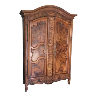 French Louis XV 18th-Century Wooden Armoire For Sale