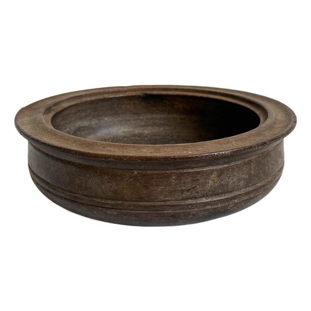 Antique Carved Wood Rustic Bowl Mali For Sale