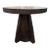 Sculptural Suar Wood Round Table, Espresso Finish For Sale