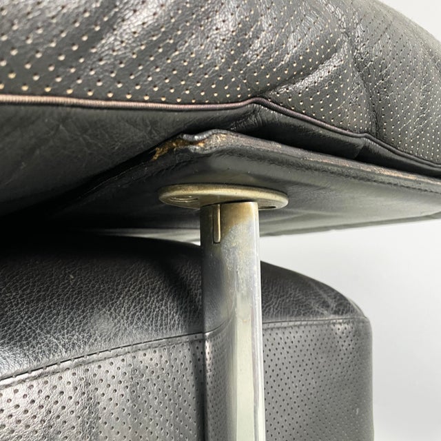 Italian Modern Black Leather Sofa by Antonio Citterio and Paolo Nava for B&B Italia, 1980s For Sale - Image 17 of 18