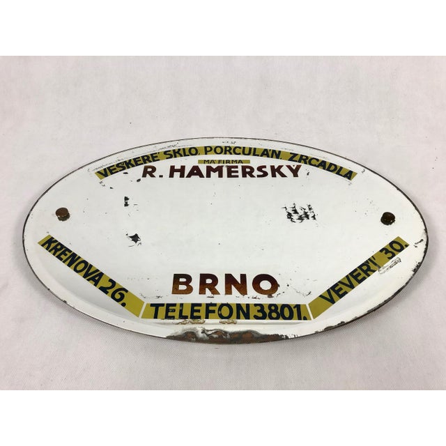 Art Deco Advertising Mirror from Brno, Czech Republic, 1930s For Sale - Image 3 of 16