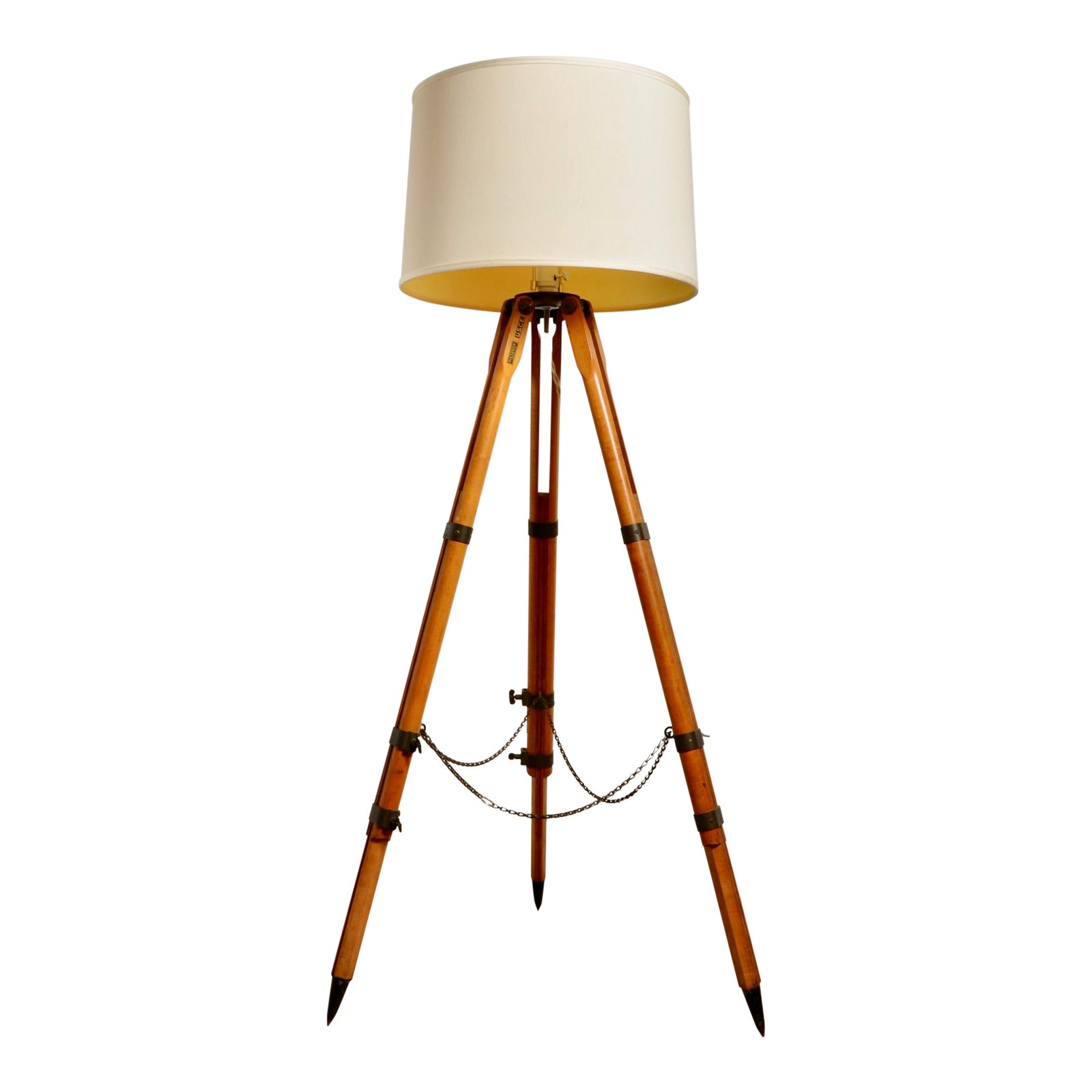 1940s Vintage Adjustable Surveyors Tripod Floor Lamp Chairish