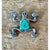 Mid-Century Modern Vintage Native American Silver Inlaid Turquoise Pendant For Sale - Image 3 of 12
