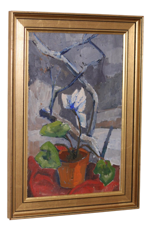 Majken Bergvin, Winter Cyclamen, 1965, Oil on Canvas, Framed