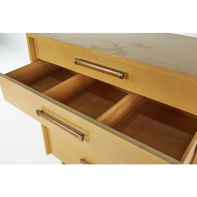 Merton Gershun for American of Martinsville Mid Century Urban Suburban 5-Drawer Highboy Dresser For Sale - Image 10 of 12