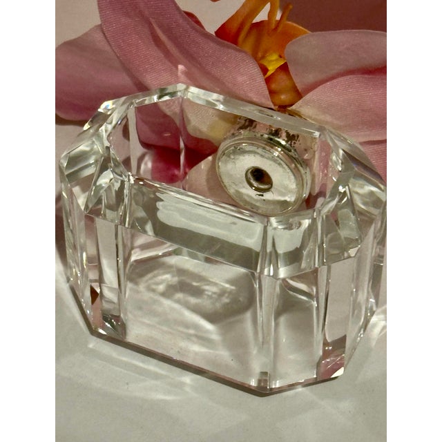 Transparent Pink Orchid Napkin Rings by Hans Turnwald- Set of 4 For Sale - Image 8 of 11