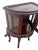 Wood Late 20th Century China Cabinet Demilune Half Moon Shape Curio Display, Led Lighted, Beveled Glass For Sale - Image 7 of 14