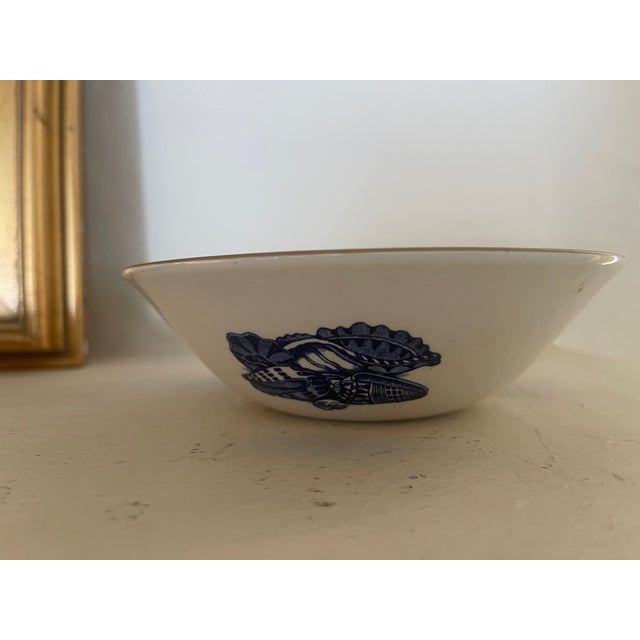1980s Blue Torquay Gold Trim Bowl For Sale - Image 5 of 10