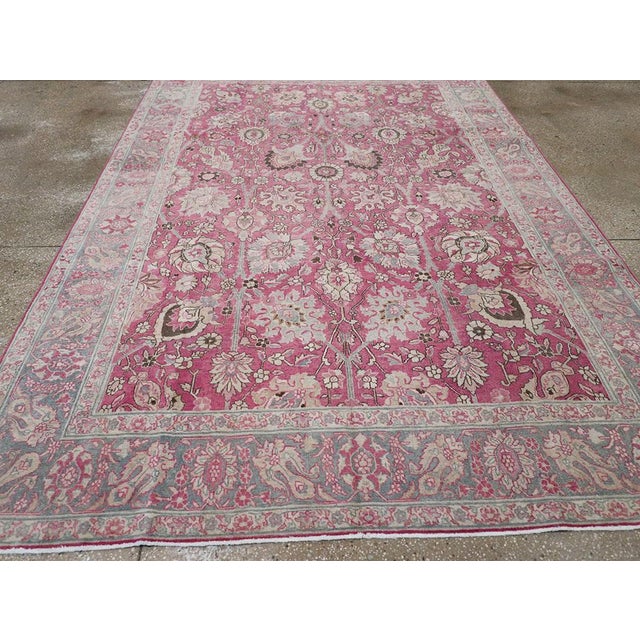 Galerie Shabab Collection Early 20th Century Persian Tabriz Carpet For Sale In New York - Image 6 of 8