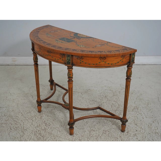 Age: Approx: 40 Years Old Details: Quality Construction English Style Stretcher Base Frame Nice Paint Decorated Finish...