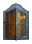 American Antique Copper Porch Lights With Original Verdigris Patina and Amber Glass For Sale - Image 3 of 8