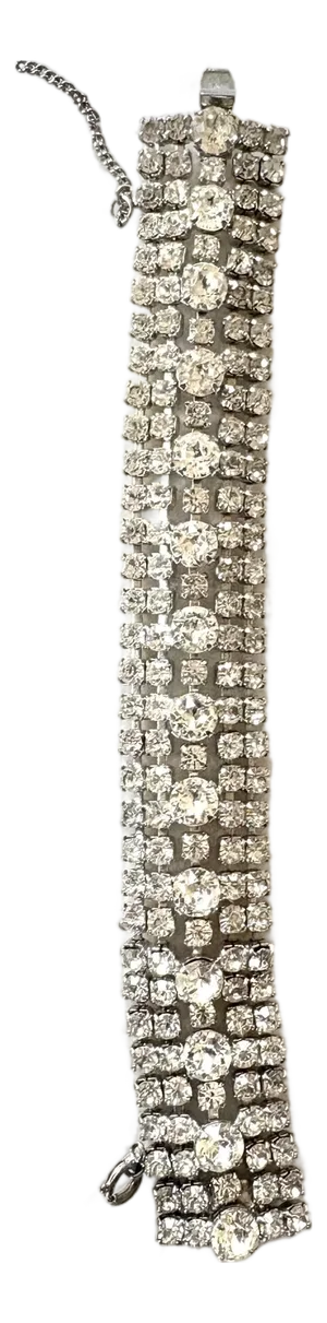 Vintage Rhinestone Wrap Bracelet