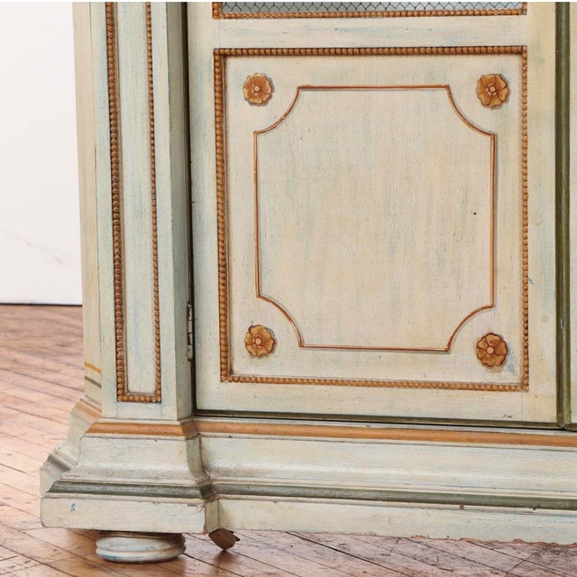 Midcentury Painted Two-Door Cabinet- Lighted For Sale - Image 4 of 9