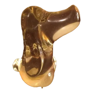 1980s Clear Art Glass Snoopy Dog Figurine