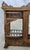 Antique 1890s Tiger Oak Over Mantel With Bowed Glass Cabinet & Beveled Mirrors For Sale In Los Angeles - Image 6 of 17