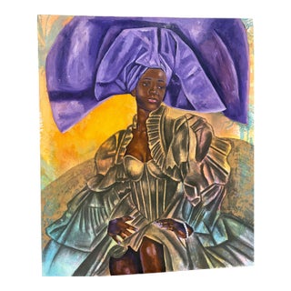 "Ode to Style", Acrylic and Oil on Canvas Painting by Winifred Otowa For Sale