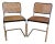Pair of Mid 20th Century Chrome & Cane Thonet Style Dining Chairs For Sale