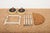 Table Set with White Metal Frame and Plywood Tabletop For Sale - Image 15 of 16