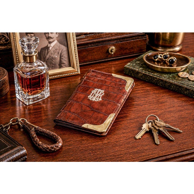 This rare antique English Victorian wallet is a refined example of understated luxury, blending fine materials with...