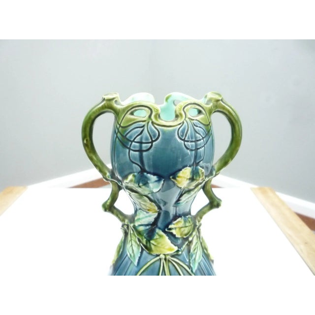 Art Nouveau Ceramic Vases, Set of 2 For Sale - Image 5 of 10