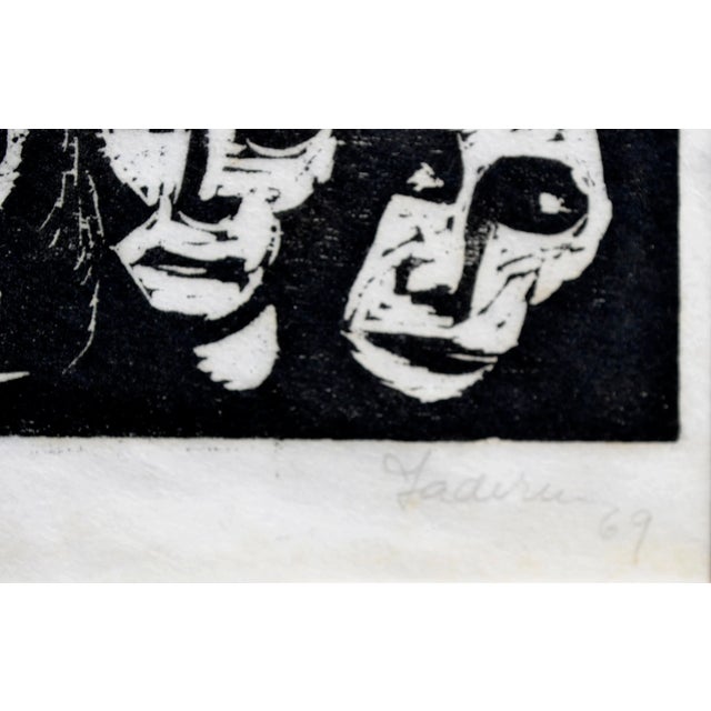 Paper "Queremos Chuva!" - "We Want Rain!"- Mid Century Brazilian Figurative Abstract by Isa Aderne For Sale - Image 7 of 8