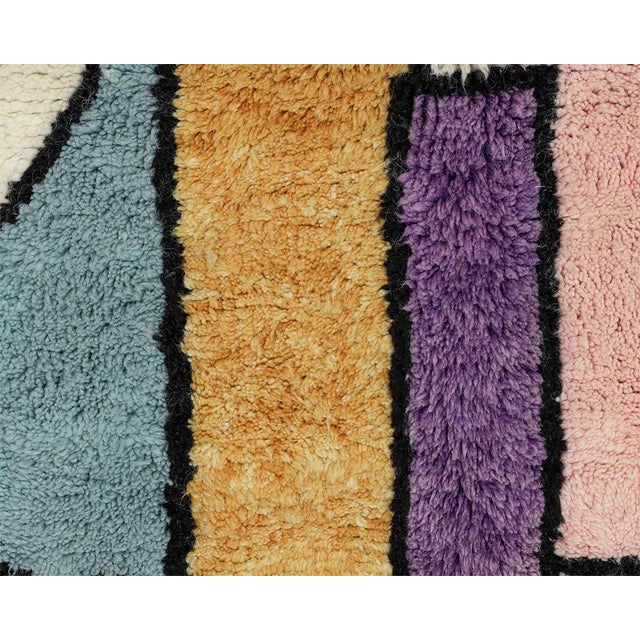 Contemporary Hand-Knotted Wool Rug by Azele Studio For Sale - Image 3 of 11