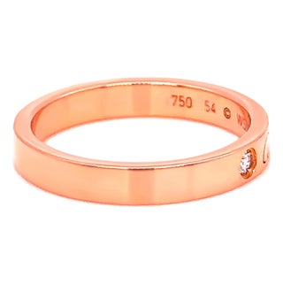 Cartier 18ct Rose Gold C De Cartier Diamond Wedding Band Ring 0.03ct 4g, Size 7.5 For Sale