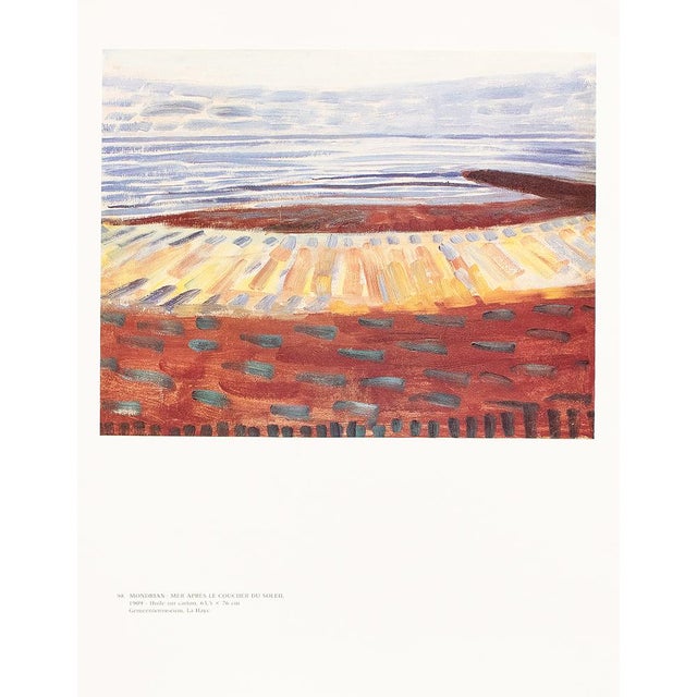 An excellent full-color print after painting "Sea After Sunset" by Piet Mondrian. Published by New French Editions in...