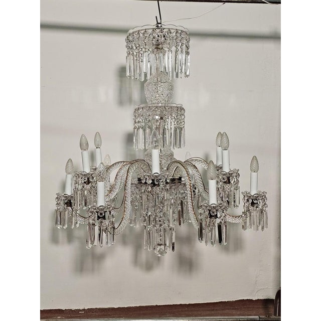 Crystal Chandelier from Baccarat, 1940s For Sale - Image 15 of 18