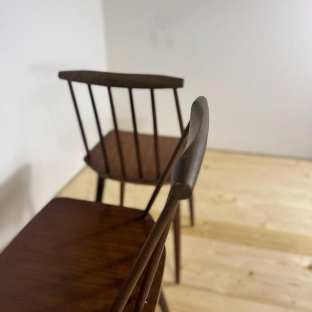 Vintage Chairs by Poul M. Volther for FDB Furniture, 1960s, Set of 4 For Sale - Image 4 of 8