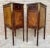 Antique French Louis XVI style nightstands, a pair. The item features bronze ornamentation, bottom shelf, finished...