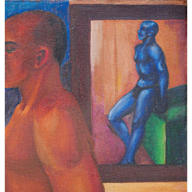 Abstract Warm-Toned Abstract Figurative Portrait of Boxer Jack Johnson, 1950s For Sale - Image 3 of 9